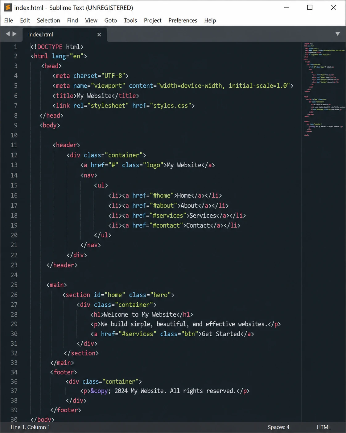 Sublime Text editor on Windows demonstrating multi-cursor editing and Goto Anything