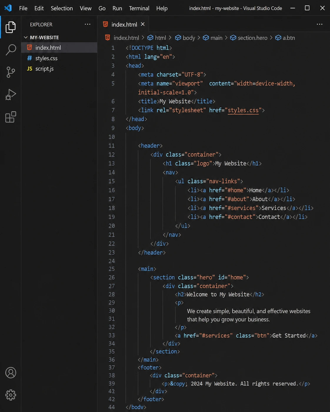 Visual Studio Code editor on Windows with extensions sidebar and integrated terminal
